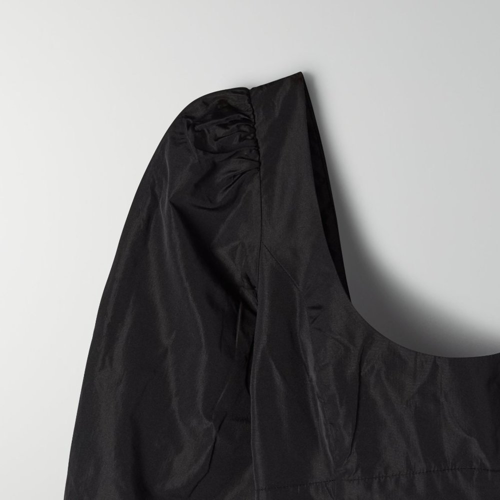 BNWT Wilfred serenade taffeta puffy blouse black m - Picture 5 of 9